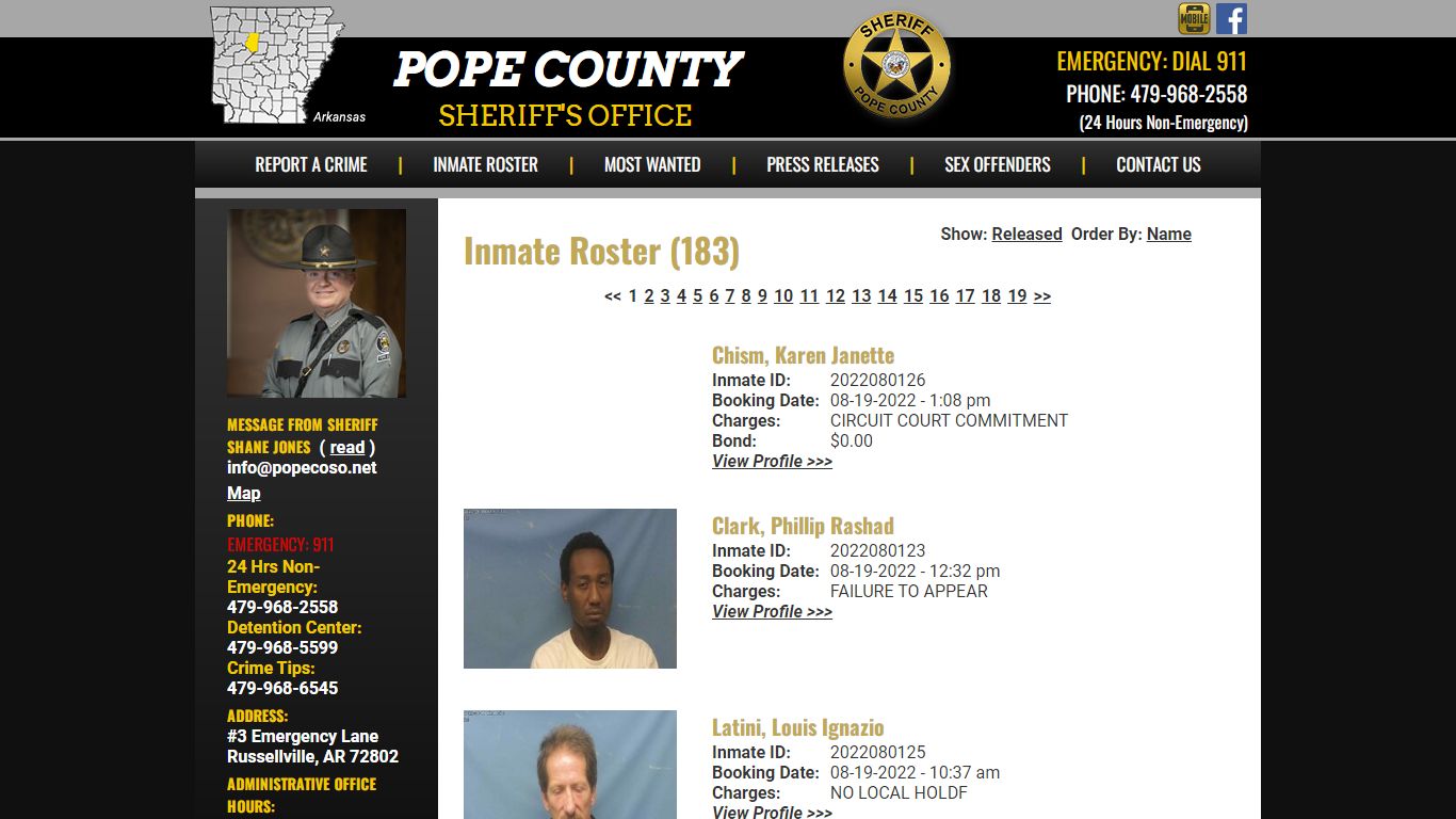 Inmate Roster - Current Inmates Booking Date Descending - Pope County ...